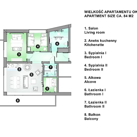 アパート Tatiana Esencja *